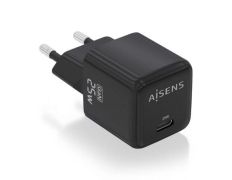 Cargador de Pared GaN Aisens ASCH-25W1P013-BK con 1xUSB Tipo-C