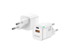 Cargador de Pared GaN Aisens ASCH-30W2P004-W/ 1xUSB Tipo-C/ 1xUSB