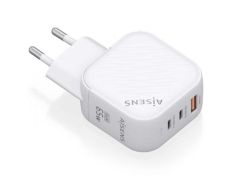 Cargador de Pared GaN Aisens ASCH-65W3P026-W con 2xUSB Tipo-C/1xUSB