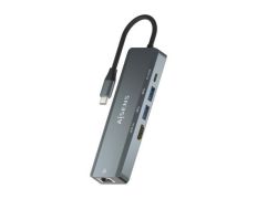 Docking USB Tipo-C Aisens ASUC-5P011-GR/ 1xHDMI 4K/ 2xUSB/ 1xRJ45/ 1xUSB Tipo-C/ 1xUSB Tipo-C PD