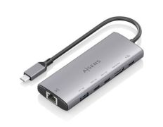 Docking USB Tipo-C Aisens ASUC-6P030-GR con HDMI 4K, USB, 2x USB Tipo-C, RJ45 y USB Tipo-C PD