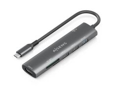 Docking USB Tipo-C Aisens ASUC-7P027-GR | HDMI 4K USB PD Lector Tarjetas