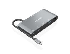 Docking USB Tipo-C Aisens ASUC-8P010-GR con HDMI 4K VGA USB RJ45 PD