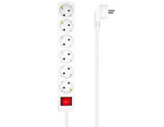 Regleta con Interruptor Aisens A154-0535 - 6 Tomas de Corriente - Cable 1.4m