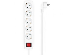 Regleta con Interruptor Aisens A154-0651 - 5 Tomas de Corriente y Cable de 1.4m