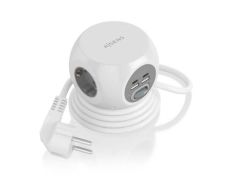 Regleta Aisens ASPS-2A2C04-W con Interruptor, 3 Tomas de Corriente, 2 USB Tipo-C, 2 USB, Cable 1.4m