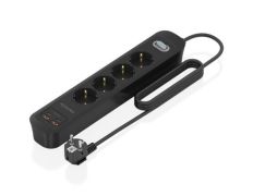 Tomas de Corriente Regleta Aisens ASPS-2A2C13-BK con Interruptor, 4 Tomas, 2 USB Tipo-C, Cable 1.4m