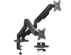 Soporte de Mesa con Contrapeso para 2 Monitores Aisens - Giratorio e Inclinable