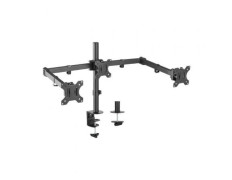 Soporte de Mesa para 3 Monitores Aisens DT27TSR-061/ Giratorio/ Inclinable - hasta 7kg