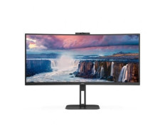 Monitor AOC CU34V5CW/BK 34" Curvo Ultrapanorámico UWQHD con Webcam y Altura Regulable