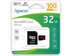 Tarjeta de Memoria Apacer 32GB microSD HC UHS 1 con Adaptador/ Clase 10