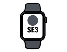 Apple Watch SE3/ GPS/ 40mm/ Caja de Aluminio Medianoche/ Correa Deportiva Negra M - L
