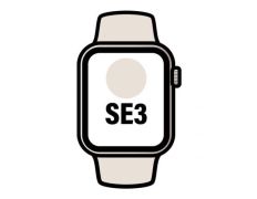 Apple Watch SE3/ GPS/ Cellular/ 40mm/ Caja de Aluminio Blanco Estrella/ Correa Deportiva Blanco Estrella M - L