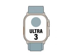 Apple Watch Ultra 3/ GPS/ Cellular/ 49mm/ Caja de Titanio Natural - Correa Loop Alpine Azul Claro L