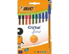 Bolígrafos Bic Cristal Fine 516356 de Tinta de Aceite - 10 unidades