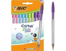 Bic Cristal Fun - Bolígrafos de Tinta de Aceite, 10 unidades