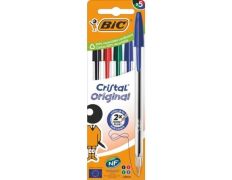 Bolígrafos de Tinta de Aceite Bic Cristal Original - Paquete de 5 Unidades