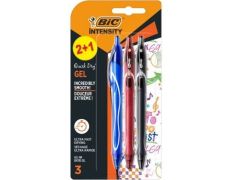 Bolígrafo Bic Gelocity Quick Dry Retráctil de Tinta Gel - Pack 3 unidades