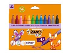 Rotuladores Bic Kids Comfort Jumbo 12 unidades Punta Ancha