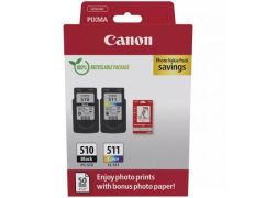 CARTUCHO CANON PG510 + CL511 - Tricolor + Papel Fotográfico