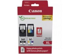 Cartucho de Tinta Canon PG-560XL + CL-561XL Multipack de Alta Capacidad - Negro