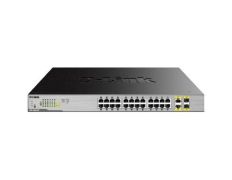 D-LINK SWITCH 24 PUERTOS 10/100/1Gbit RACK PoE - SFP