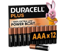 Pack de 12 Pilas AAA Duracell Plus Power Boost 1.5V