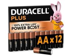 Pilas AA Duracell Plus Power Boost - Pack de 12 unidades, 1.5V
