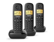 Teléfono Inalámbrico Gigaset Basic 100/ Pack TRIO - Negro