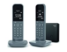 Teléfono Inalámbrico Gigaset CL390/ Pack DUO - Gris