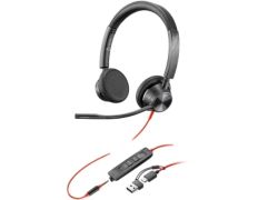 Auriculares Poly Blackwire 3325 con Adaptador USB-C/A y Micrófono/Jack 3.5mm