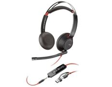 Auriculares Poly Blackwire 5220 con USB-C y Adaptador USB-C/A, Micrófono, Jack 3.5mm - USB Tipo-C/ Bulk