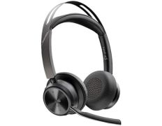 Auriculares Inalámbricos Poly Voyager Focus 2 Microsoft Teams - Adaptador USB-C-A y Soporte de Carga con Micrófono Bluetooth