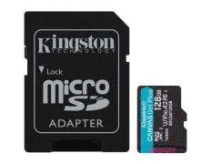 Tarjeta de Memoria Kingston CANVAS Go! Plus 128GB microSD XC con Adaptador Clase 10