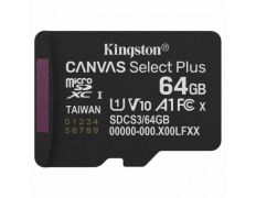 Kingston Tarjeta de Memoria CANVAS Select Plus 64GB microSDXC Clase 10