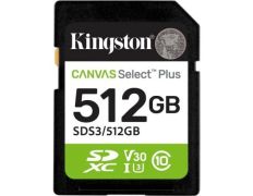 Tarjeta de Memoria Kingston CANVAS Select Plus 512GB SD XC Clase 10 - Pendrive