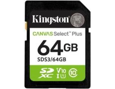 Kingston CANVAS Select Plus 64GB - Tarjeta de Memoria SD XC Clase 10