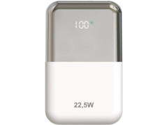 Powerbank 10000mAh Blanco y Plata Leotec LEPOW22W10WS/ 22.5W