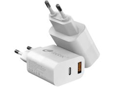 Cargador de Pared Leotec LECSPH20W2W2 Tipo-C/USB para Smartphones