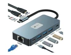 Docking USB Tipo-C Leotec LEDS02 - 3xUSB 2xHDMI 4K RJ45 Lector Tarjetas SD y MicroSD
