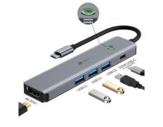 Docking USB Tipo-C Leotec LEDS05 - 3xUSB - 1xUSB Tipo-C PD - 1xHDMI 4K