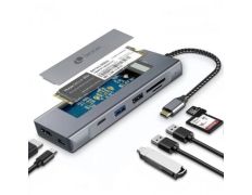 Docking USB Tipo-C Leotec LEDS07 con Ranura SSD M.2 y Conectividad HDMI 4K - Accesorio Portátil LEOTEC