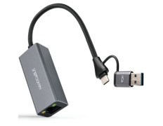 Adaptador USB Tipo-C Macho a RJ45 Marca Nanocable