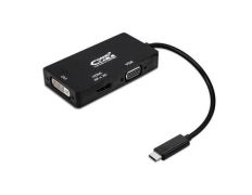 Conversor Nanocable USB Tipo-C Macho a VGA/DVI/HDMI Hembra - 10cm