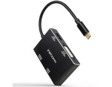Conversor Nanocable USB Tipo-C a VGA, DVI, HDMI, DisplayPort - 10cm