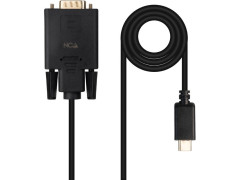 CONVERSOR USB-C/M A VGA/M NEGRO NANOCABLE 1.8M