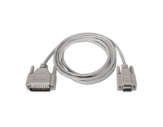 Cable Serie NULL Modem Nanocable 10.14.0802/ DB9 Hembra - DB25 Macho/ 1.8m - Beige