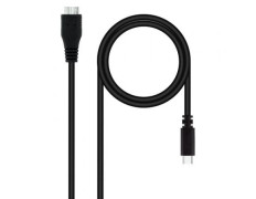Cable USB 3.0 Tipo-C Nanocable 10.01.1201-BK/ USB Tipo-C Macho - MicroUSB Macho/ 5Gbps/ 1m