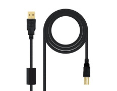 Cable USB 2.0 Nanocable Impresora 5m - USB Tipo-B Macho a Macho