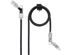 Cable USB Tipo-C Nanocable 10.01.2601 - USB Tipo-C Macho + USB Macho - USB Tipo-C Macho + Lightning Macho/ 1m/ 27W/ 480Mbps